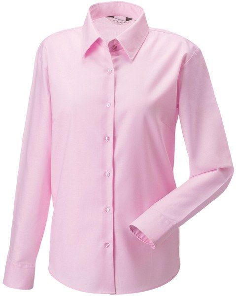 Russell Collection RU932F - Camisa Oxford En Manga Larga Y De Fácil Cuidado