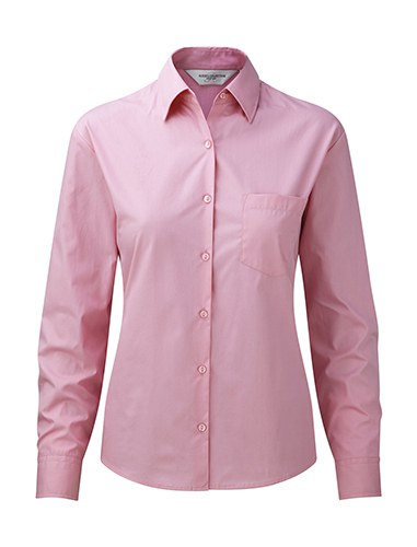 Russell Collection R-936F-0 - Blusa de Popelina Algodón LS
