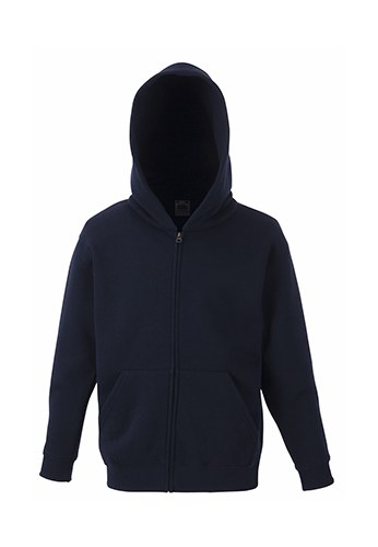 Fruit of the Loom 62-045-0 - Comfortable Kids Hooded Sweat Jacket with Pockets