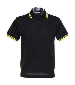 Kustom Kit KK409 - Polo piqué cuello rayado