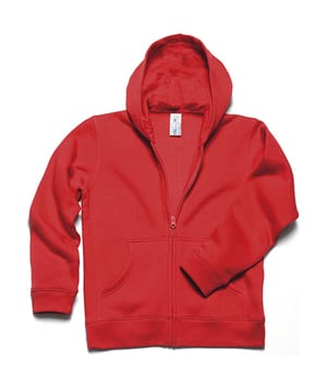 B&C Hooded Full Zip Kids - Sudadera capucha cremallera entera niño