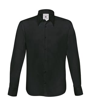 B&C London - Camisa Stretch manga larga