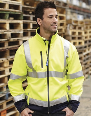 Yoko HVK09 - Chaqueta Softshell Hi-Vis Uniforme de Trabajo