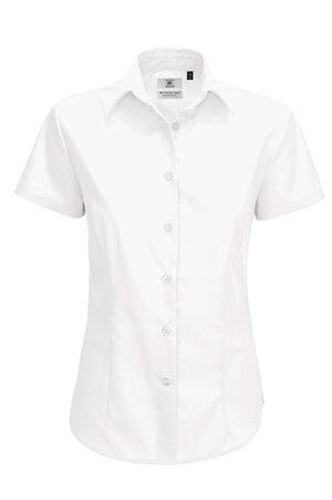 B&C SWP64 - Camisa de Popelina Elegante de Manga Corta