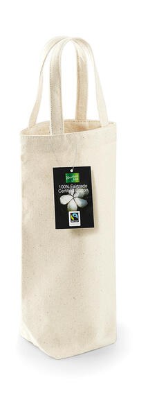 Westford mill W620 - Eco-Friendly Fairtrade Cotton Wine Bottle Carrier