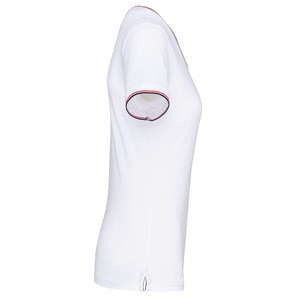 Kariban K394 - Camiseta de punto piqué con cuello de pico de mujer
