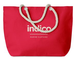 MENORCA Stylish Cotton Beach Bag with Cord Handles - GiftRetail MO9813