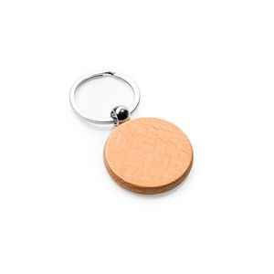 Stamina KO4092 - SILA Natural wood keyring in two designs with metal ring