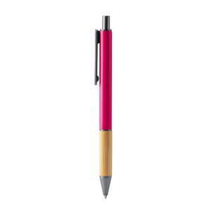 PENTA Metal ball pen in matt finish with bamboo grip and dark colour details - EgotierPro BL7982
