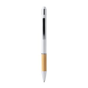 Stamina BL7990 - OLTEN Metal ball pen in matt finish with bamboo grip and touch pointer