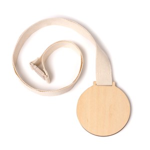 HOLDEN Medalla realizada en bambú con cordón de algodón - EgotierPro CP1462