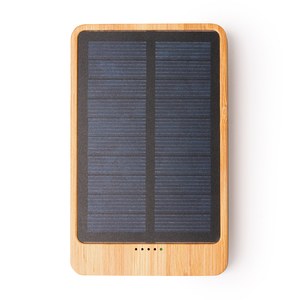 BERKEL Batería externa solar de 5000 mAh realizada en bambú - EgotierPro PB4215