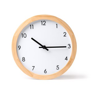 KARPE Reloj de pared  con diseño vintage realizado en bambú con números y agujas en color negro - EgotierPro RJ1375