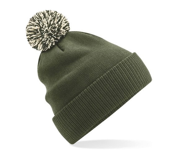 Beechfield BF450 - Trendy Two-Tone Pompom Winter Beanie