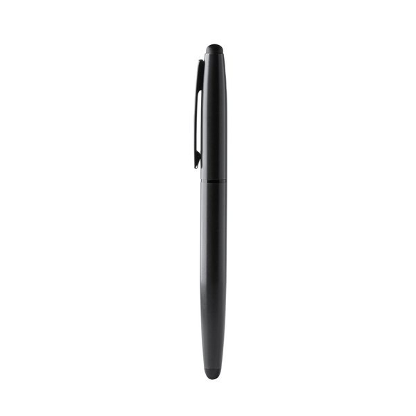 Stamina BL1994 - KURUA Roller ballpoint pen with rounded body made from recycled aluminium