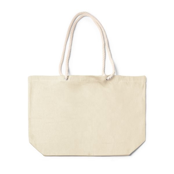 Stamina BO1647 - SANDY Bolsa de playa realizada 100% en algodón de 260g/m² con resistentes asas de estilo náutico fabricadas también en algodón