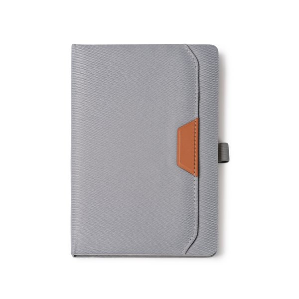 Stamina NB1818 - BELA A5 notepad with 600D RPET hardcover and PU with outer pocket