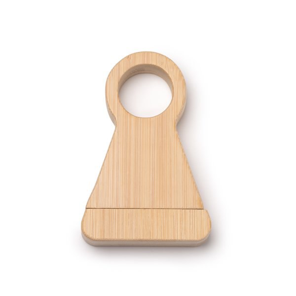 Stamina SC1590 - KONEN Sacacorchos realizado en bambú con elegante soporte para botella