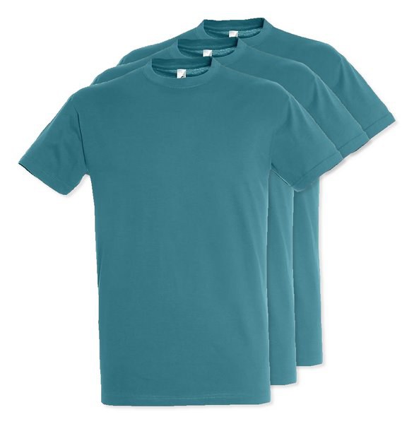Pack de 3 SOLS 11380 - REGENT Camiseta Unisex Cuello Redondo
