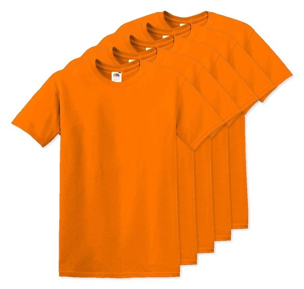 Pack de 5 Fruit of the Loom SC6 - Camiseta Original Manga Corta