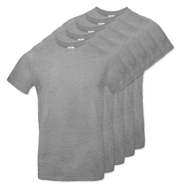Pack of 5 B&C BC03T - Mens Modern Ringspun Cotton T-Shirt