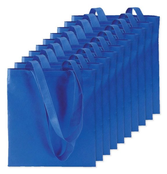 Pack of 10 GiftRetail IT3787 - TOTECOLOR Versatile Reusable Shopping and Beach Tote Bag