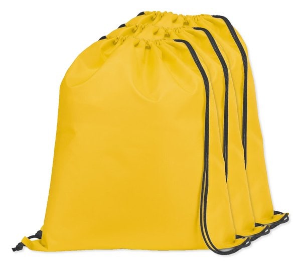 Pack de 3 Egotier 92910 - Mochila con cordón 210D