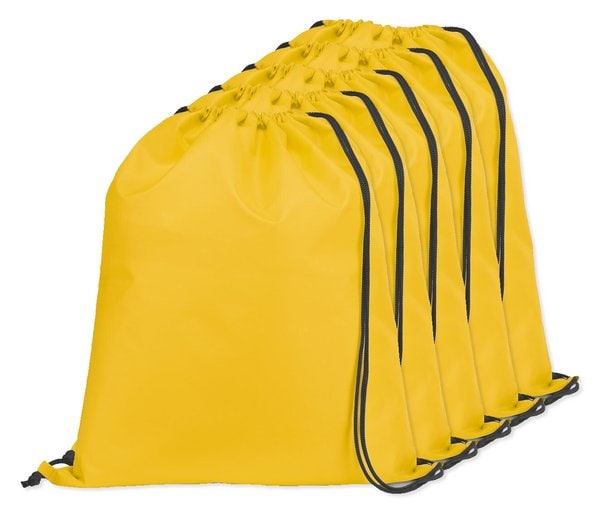 Pack de 5 Egotier 92910 - Mochila con cordón 210D