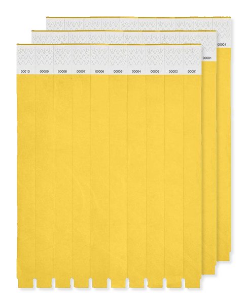 Pack of 3 GiftRetail MO8942 - Durable Tyvek Event Wristbands - Pack of 10
