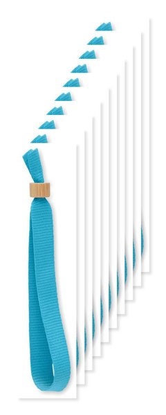 Pack de 10 GiftRetail MO6706 - FIESTA Pulsera de poliéster RPET