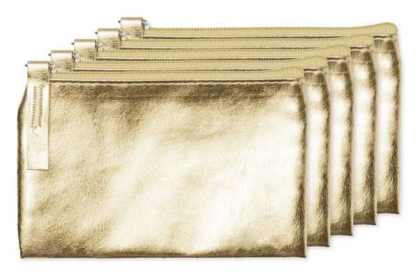 Pack de 5 Stamina MN7570 - MAUVE Monedero de PU en acabado brillante con cremallera y tirador a juego