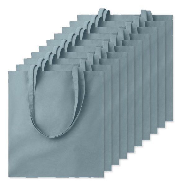 Pack of 100 GiftRetail MO9268 - COTTONEL COLOUR Eco-Friendly 140gsm Cotton Shopping Tote Bag