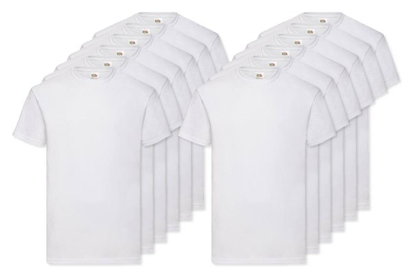 Pack de 12 Fruit of the Loom SC230 - Valueweight T (61-036-0)