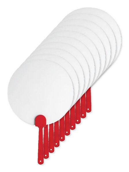 Pack of 100 GiftRetail IT3491 - PAYPAY Frosted Transparent Manual Hand Fan