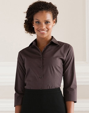 Camisa ajustada manga 3/4