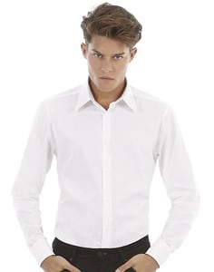 B&C London - Camisa Stretch manga larga
