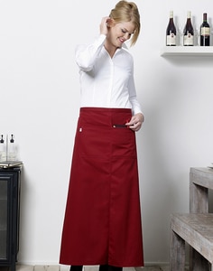 Bistro by JASSZ JG12 - `Berlin` Long Bistro Apron with Vent and Pocket