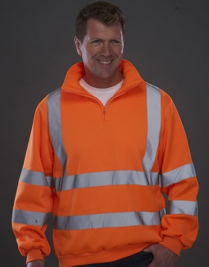 Yoko HVK06 - Sudadera Hi Vis 1/4 cremallera Uniforme de Trabajo Hombre