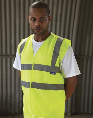 Yoko HVW120 - Chaleco malla Hi-Vis Uniforme de Trabajo