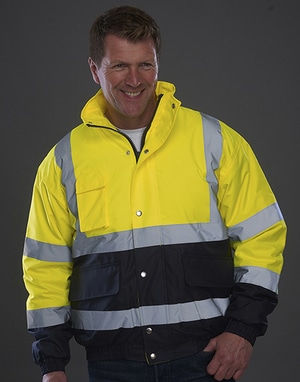 Yoko HVP218 - Chaqueta Bomber Hi-Vis 2 colores Uniforme de Trabajo