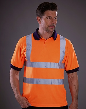 Yoko HVJ210/3M - Polo de seguridad Class 2 Uniforme de Trabajo Hombre