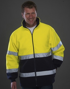 Yoko HVK10B - Hi-Vis 2-Tone Fleece Jacket