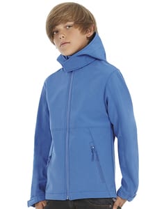 B&C Hooded Softshell Kids - Softshell capucha manga montada niño