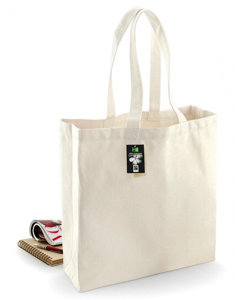 Westford mill W623 - Westford Mill Fairtrade Cotton Shopper Bag 21L