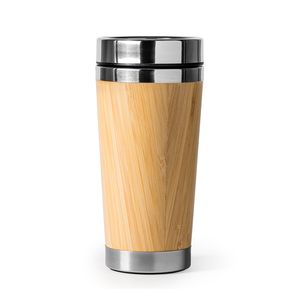 YABA 304 stainless steel cup with bamboo outer wall - EgotierPro MD4033