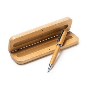 Stamina BL8041 - BODONI Fantastic twist ball pen made of bamboo with metallic details