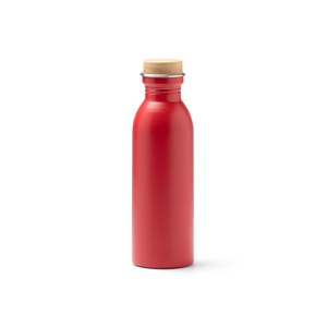 Stamina BI1224 - LEVU Bidón de acero inoxidable 304 reciclado de acabado mate con tapón de bambú