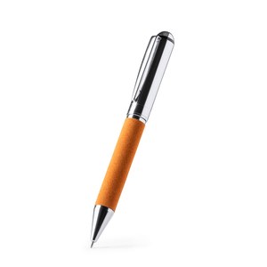 ROMIL Twist ball pen with main structure in metal and recycled leather - EgotierPro BL1320