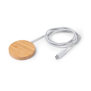 MATRIX Wireless charger with main structure in bamboo and magnetic function - EgotierPro CR1287