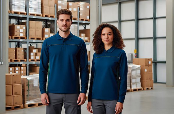 Valento POVATHL - L/S Polo Shirt THUNDER